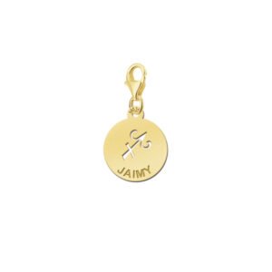 Names4ever Zodiac-Bedel Boogschutter in massief goud GBS009