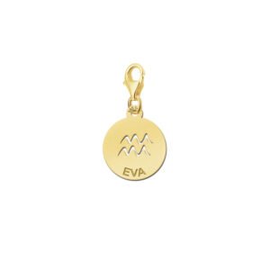 Names4ever Zodiac-Bedel Waterman in massief goud GBS011