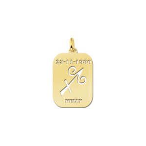 Names4ever Astrologie Boogschutter Goud Hanger GHS009