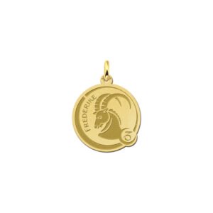 Sterrenbeeld ketting met gravure steenbok van goud - Names4ever