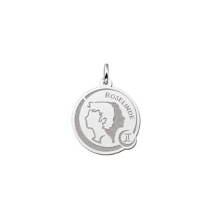Sterrenbeeld ketting met gravure tweeling van zilver - Names4ever