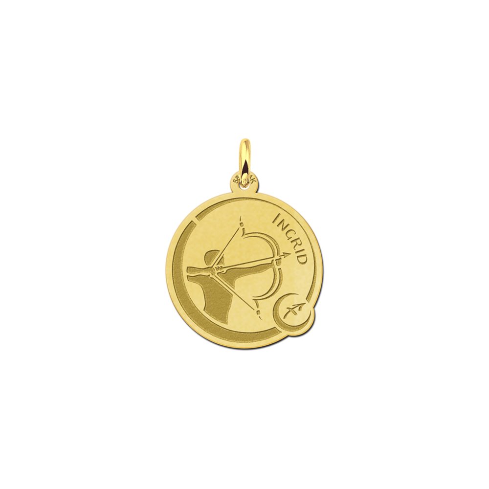 Sterrenbeeld met Personalisatie Boogschutter van goud - Names4ever