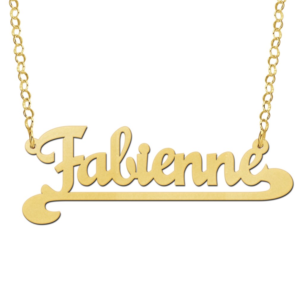 Names4ever Vergulde Fabienne Naamketting