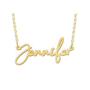 Vergulde Jennifer Naamketting | Names4ever