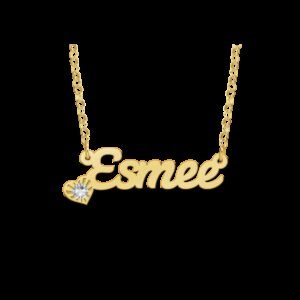 Names4ever Vergulde Esmee Naamketting