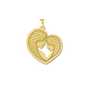 Vergulden hanger moeder en dochter - Names4ever