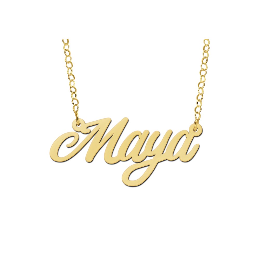 Zilveren Vergulde Naamketting Maya | Names4ever