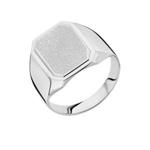 Zegelring Heren zilver met Vingerafdruk | Names4ever