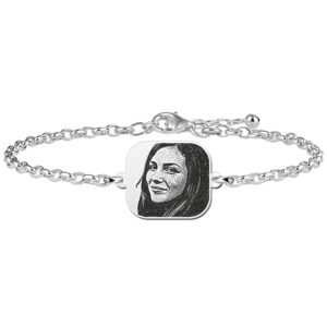 Zilveren Schakelarmband met Fotogravure Plaatje