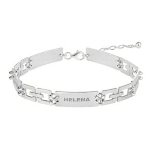 Names4ever Dames Armband met Graveerplaatjes ZNA57