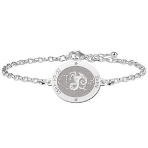 Zilveren armband sterrenbeeld ovaal Steenbok - Names4ever