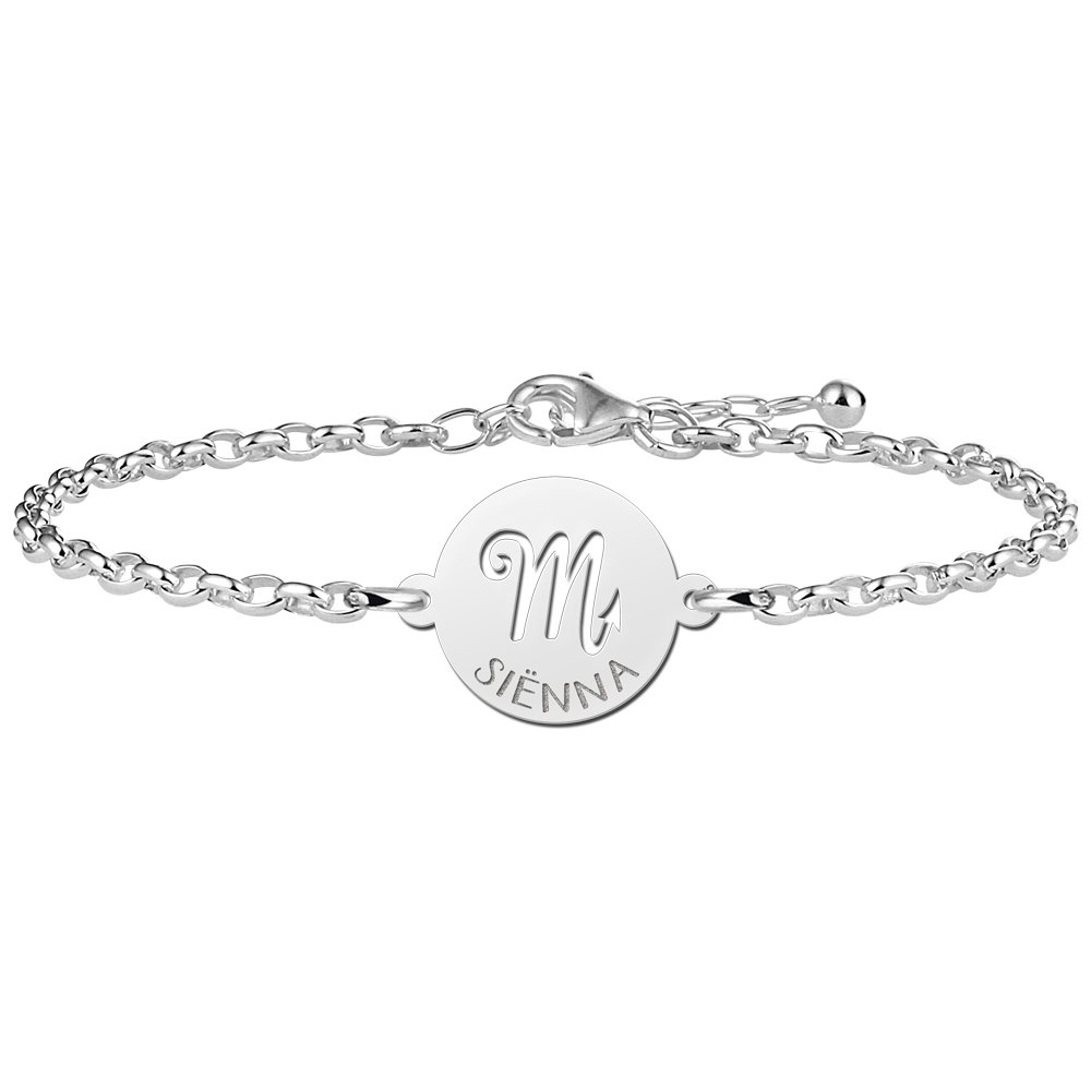 Zilveren armband sterrenbeeld rond Schorpioen - Names4ever