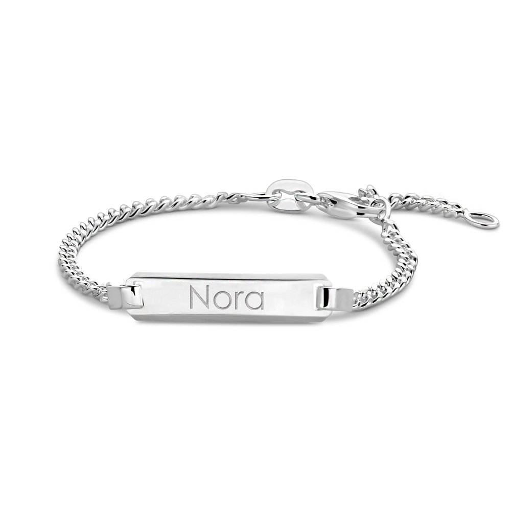 Zilveren Baby armband met gravure - Names4ever