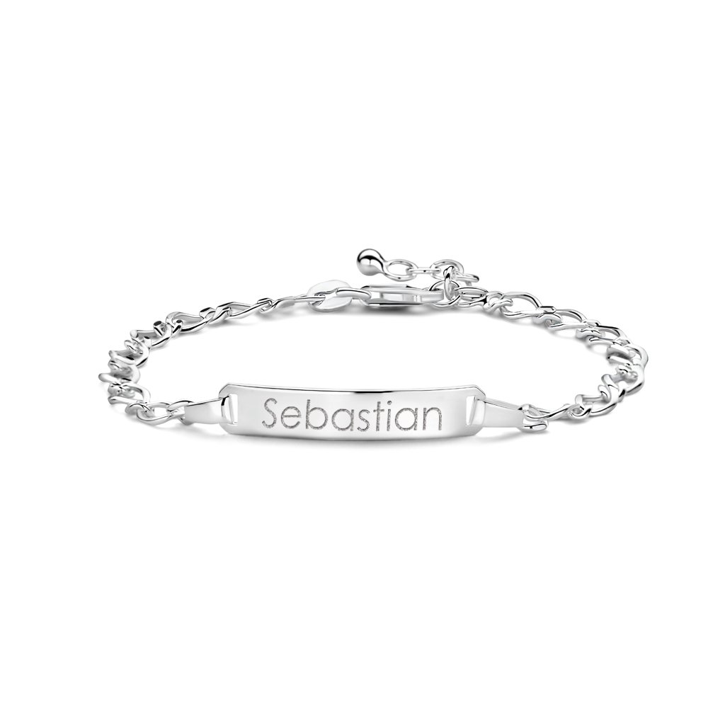 Zilveren Dames Figaro Armband met Naam | Names4ever