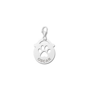 Names4ever Ronde Charm-Naambedel met Pootafdruk ZNDB014