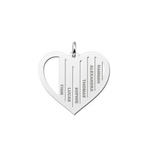 Moederdag Sieraden | Hartvormige Familiehanger met Namen | Names4ever