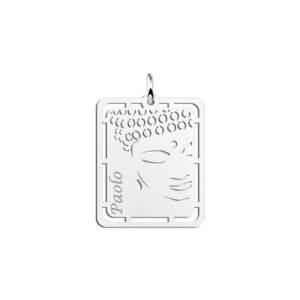 Zilveren hanger Buddha graveren met naam - Names4ever