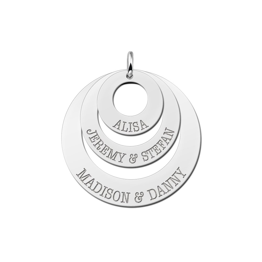 Moederdag Sieraad | Names4ever Zilveren Cirkel Naamketting