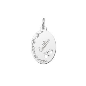 Zilveren hanger graveren met je kindjes naam - Names4ever