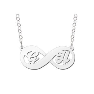 Names4ever Infinity Initialen Hanger van Zilver