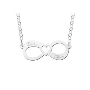 Zilveren Infinity Hanger met Hart van Names4ever