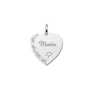 Zilveren hanger met naam
