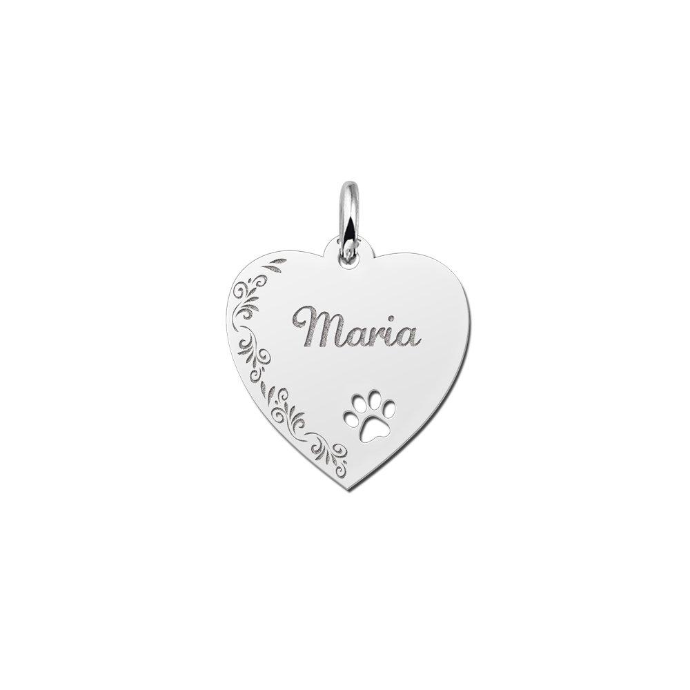 Zilveren hanger met naam