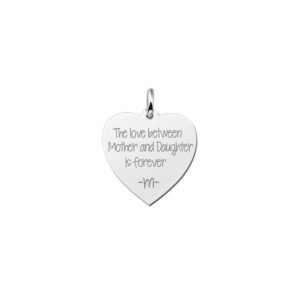 Moederdag | Names4ever Zilveren Hart Graveer Hanger met eigen tekst