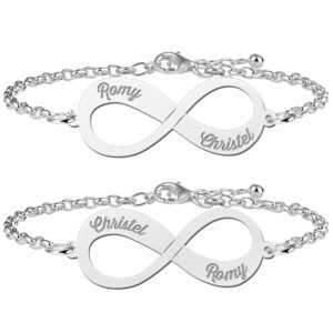 Zilveren Infinity Armbanden Set > Names4ever