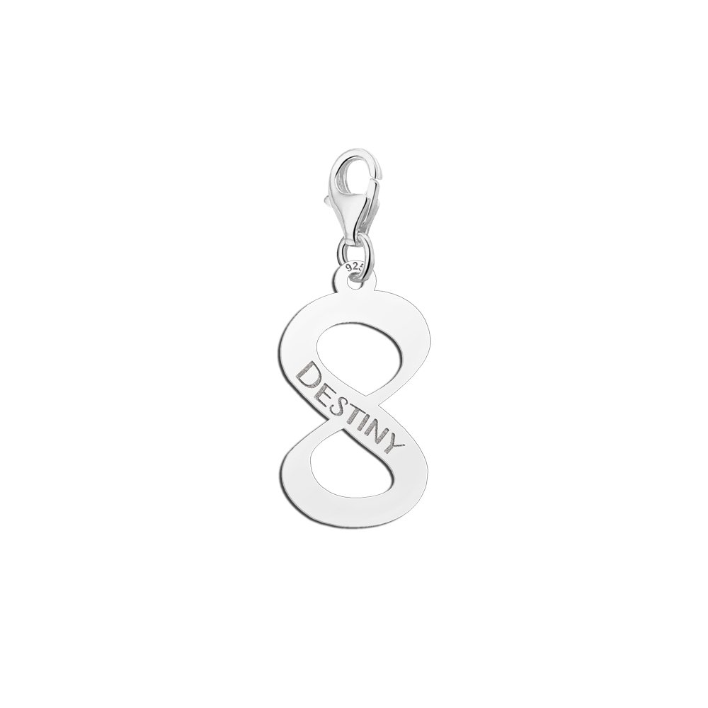 Names4ever Zilveren Infinity Naambedel ZNB36