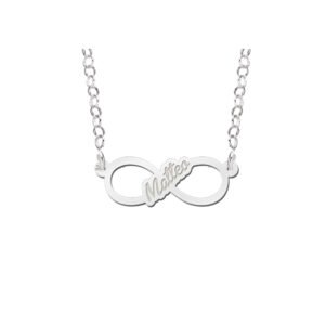 Zilveren infinity ketting met geschreven naam - small - Names4ever