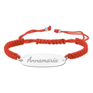 Rode Naamplaatje Armband > Names4ever
