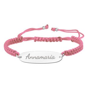 Roze Naamplaatje Armband > Names4ever