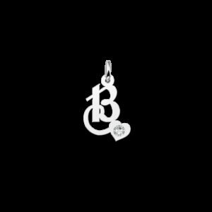 Names4ever Sierletter Hanger van Zilver met Zirkonia