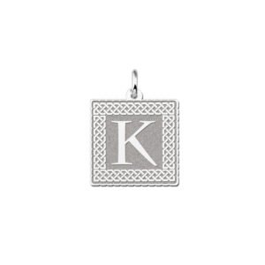 Names4ever Vierkante Ornamentele Rand Letter Hanger