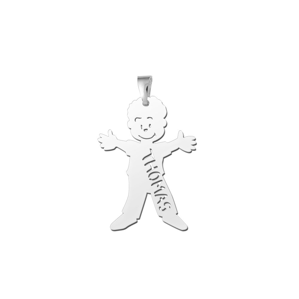 Names4ever Zilveren Jongen Naam Hanger