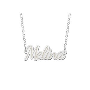 Names4ever Melina Model Zilveren Naamketting van Names4ever