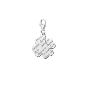 Names4ever Charm-Klaverbedel met Naampatroon ZNB18