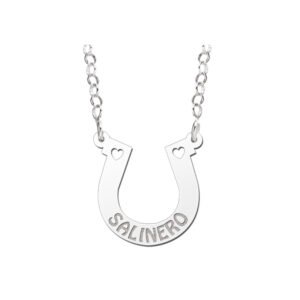 Names4ever Hoefijzer Naamketting Zilver ZNK54