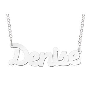 Names4ever Denise Stijl Zilveren Naamketting