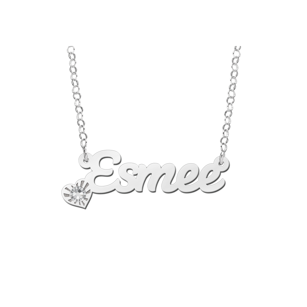Names4ever Esmee Stijl Zilveren Naamketting