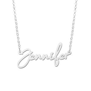 Zilveren naamketting model Jennifer - Names4ever