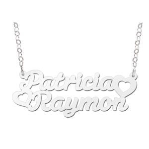 Names4ever Patricia-Raymon Stijl Zilveren Naamketting