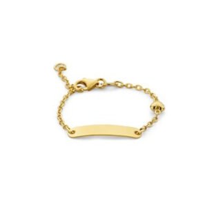 Graveer Armband Hartje voor Meisjes | 9 cm of 11 cm | 9 Karaat Goud