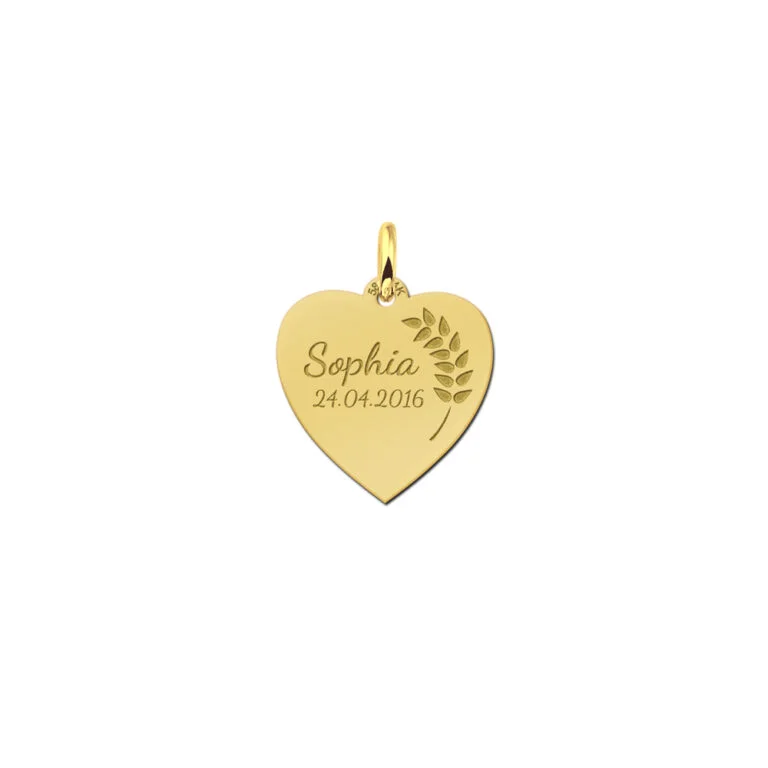 Gouden hartje hanger