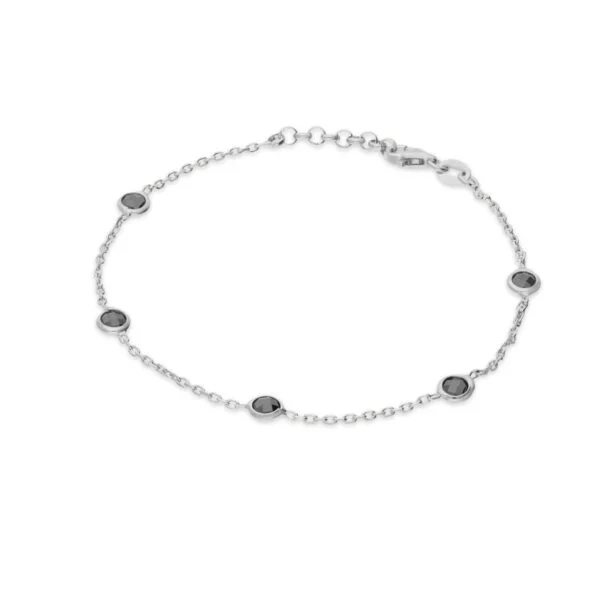 Zilveren armband met steentjes