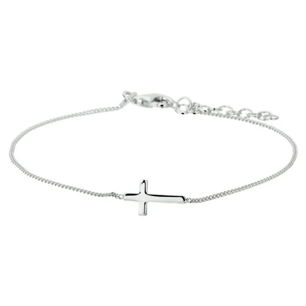 Armband met kruisje zilver