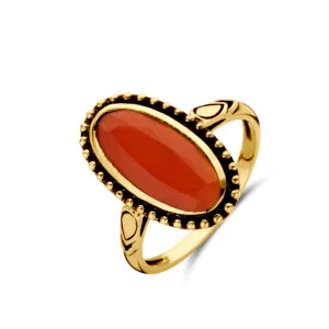 Vintage gouden ring met steen