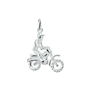 Zilveren bedel crossmotor | 925 sterling zilver | Gepolijst