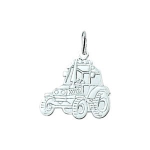 Zilveren hanger tractor | 925 sterling zilver | Gepolijst